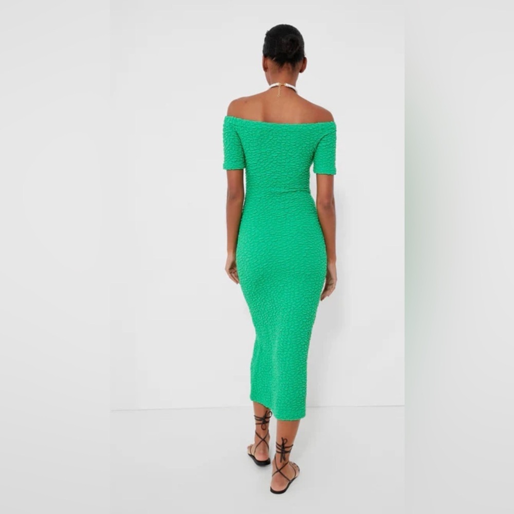 Baum und pferdgarten slim fit party coctail Green Off-Shoulder Dress NWT - Picture 4 of 5